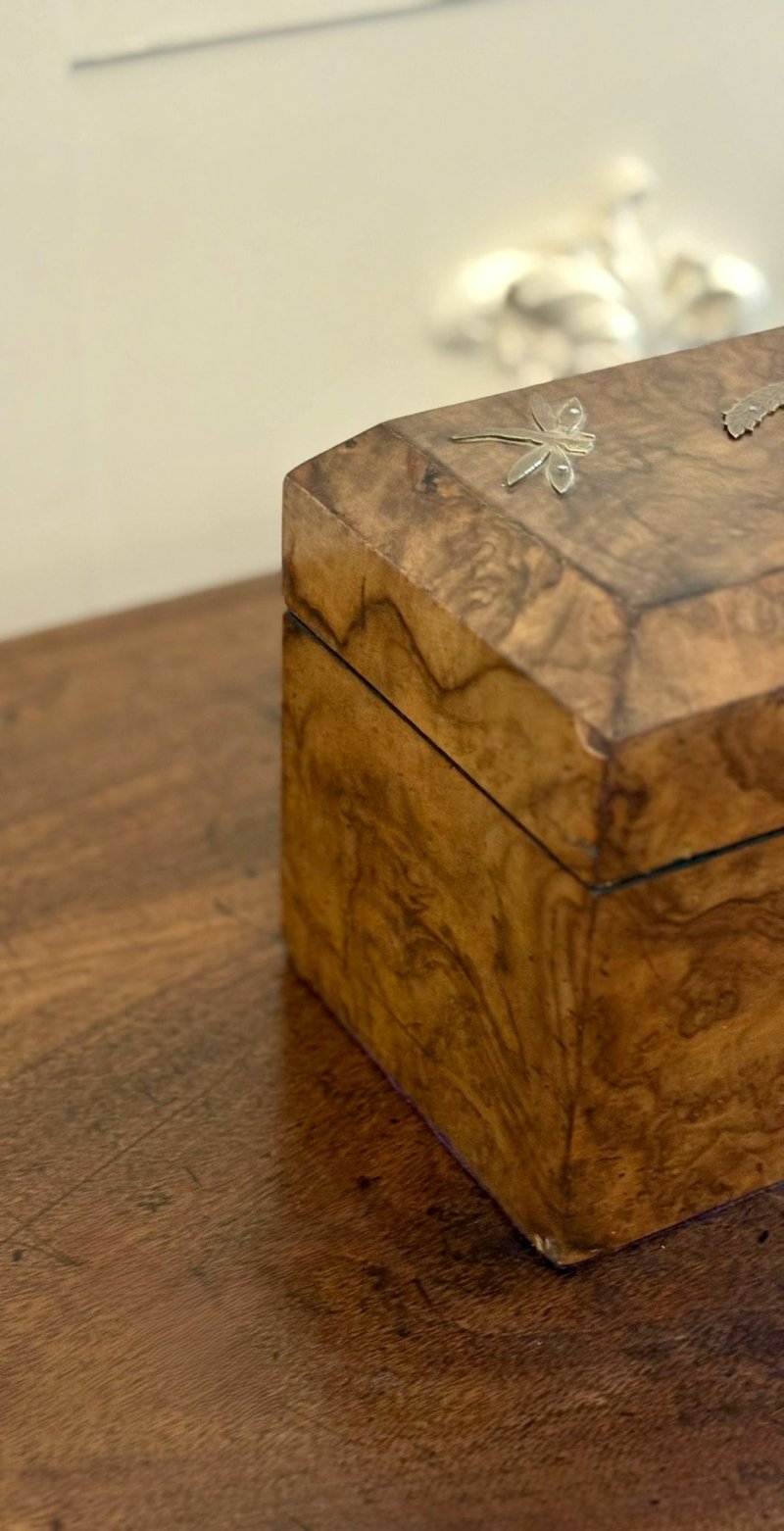 Outstanding Quality Antique Victorian Burr Walnut Tea Caddy - Image 5